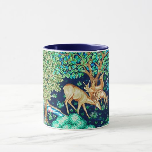 William Morris Deer by a Brook Tapesto Indigo Tasse (Zentrum)