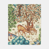 William Morris Deer by a Brook Tapestry Beige Fleecedecke (Vorderseite)