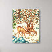 William Morris Deer by a Brook Tapestry Beige Leinwanddruck (Vorderseite)