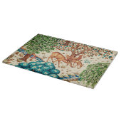 William Morris Deer by a Brook Tapestry Beige Schneidebrett (Ecke)