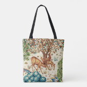 William Morris Deer by a Brook Tapestry Beige Tasche (Rückseite)