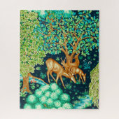 William Morris Deer by a Brook Tapestry Puzzle (Vertikal)