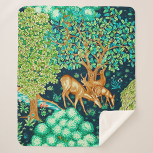William Morris Deer by a Brook Tapestry Sherpadecke
