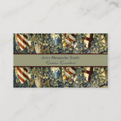 William Morris Deer und Shields in Verdant Realm Visitenkarte (Vorderseite)