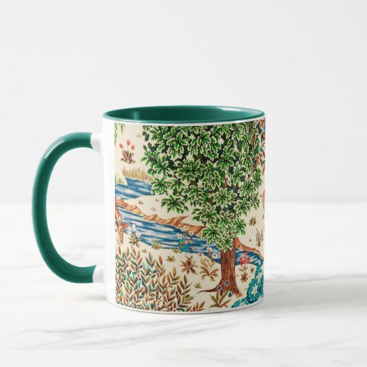 William Morris Deer von Brook Beige und Green Tasse (Links)