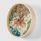William Morris Deer von einem Brook Beige Hintergr Uhr (Winkel)