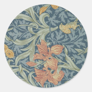 William Morris Dekorative Kunst Iris Muster Runder Aufkleber