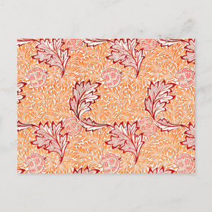 William Morris Design, Apfel, Pfirsich-Mauve-Farbe Postkarte