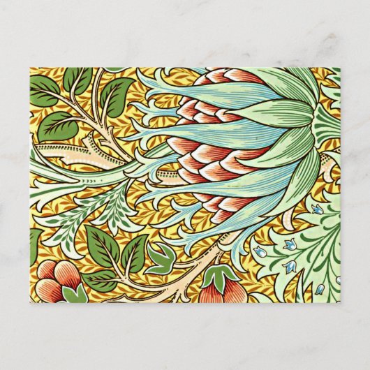 William Morris design, Artichoke Postkarte (Vorderseite)