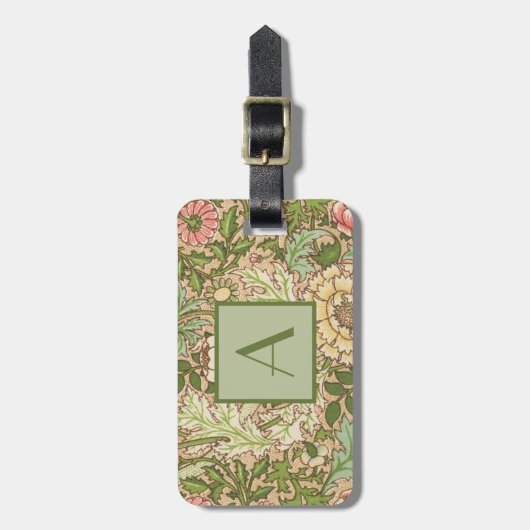William Morris Design Norwich Pattern Gepäckanhänger (Vorderseite vertikal)