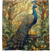 William Morris Design, Pfau im Wald Duschvorhang (Vorderseite)
