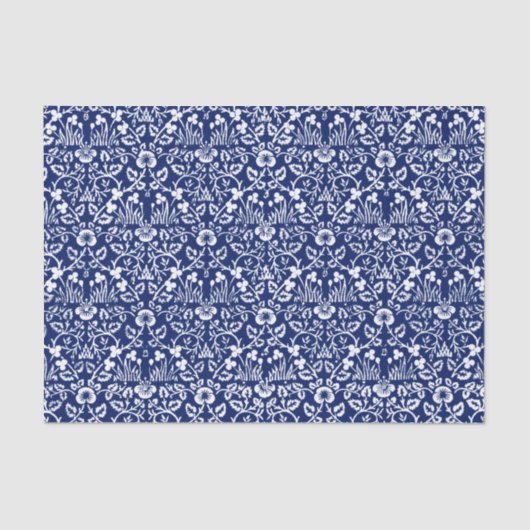 William Morris DESIGN Tissue (BLAU UND WEISS) Seidenpapier (Vorderseite)