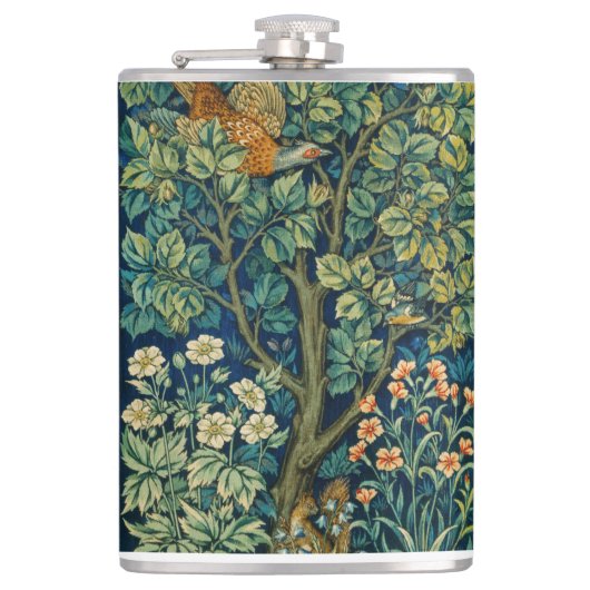 William Morris Design Vintag Style Flachmann (Vorderseite)