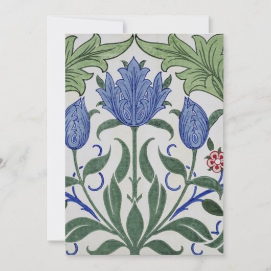 William Morris - Design von floralen Tapeten Einladung (Vorderseite)