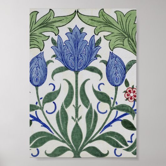 William Morris - Design von floralen Tapeten Poster (Vorne)