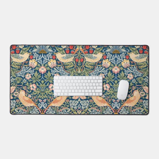 William Morris Desk Mats - Strawberry Thief Print Schreibtischunterlage (Tastatur & Maus)