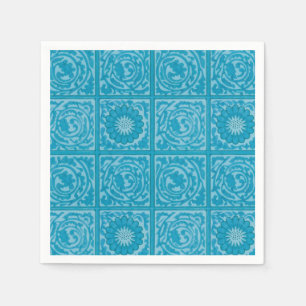 William Morris Diaper Blau Vintage Fliesenmuster Serviette