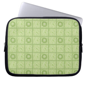 William Morris Diaper Grünes Fliesenmuster Laptopschutzhülle