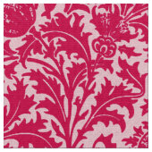 William Morris-Distel-Damast, Fuchsien-Rosa Stoff (Nahaufnahme)