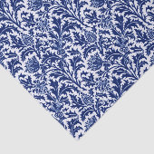 William Morris-Distel-Damast, Kobalt-Blau u. Weiß Seidenpapier (Ausschnitt)