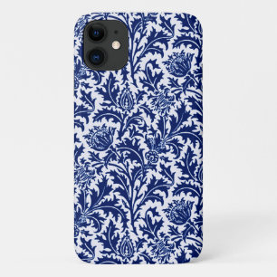 William Morris Distel Damast, Kobaltblau & Weiß Case-Mate iPhone Hülle