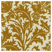 William Morris-Distel-Damast, Senf-Gold Stoff (Nahaufnahme)