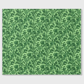 William Morris-Distel-Damast, Smaragdgrün Geschenkpapier (Flach)