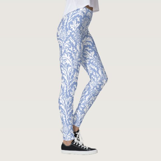 William Morris-Distel-Muster-Gewohnheits-Farbe Leggings (Rechts)