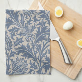 William Morris Distel-Sage-Blau-Muster Geschirrtuch (Viertel Falte)