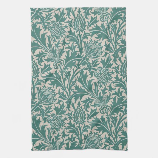 William Morris Distel Sagegrün-Muster Geschirrtuch (Vertikal)