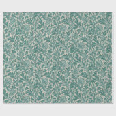 William Morris Distel Sagegrünes Muster Geschenkpapier (Flach)