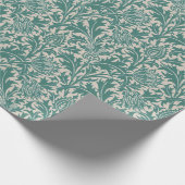 William Morris Distel Sagegrünes Muster Geschenkpapier (Ecke)