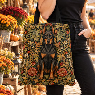 William Morris Dobermann Vintage Floral Tasche