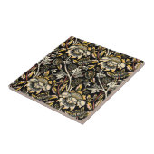 William Morris dunkle florale Arabeske Fliese (Seite)