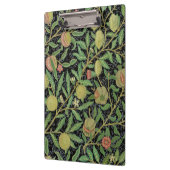 William Morris Dunkles Granatapfelfruchtmuster Klemmbrett (Links)