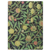 William Morris Dunkles Granatapfelfruchtmuster Klemmbrett (Rückseite)