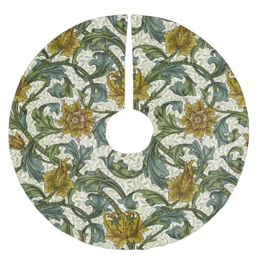 William Morris Einzelstamm-Blumenmuster Polyester Weihnachtsbaumdecke (Vorderseite)