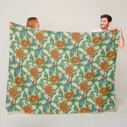 William Morris Einzelstiel Vintage-Blumen Fleecedecke (Beispiel)