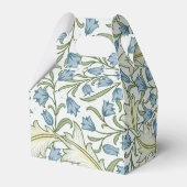 William Morris - Elegant Blue Bellflowers Wedding Geschenkschachtel (Rückseite)