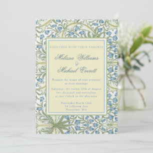 William Morris - Elegante Blaue Glockenblumen-Hoch Einladung