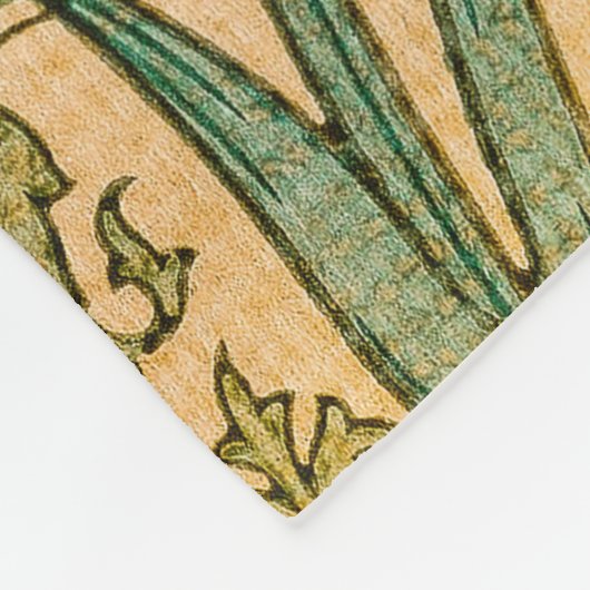 William Morris Elegante Rose Pattern Fleecedecke (Ecke)