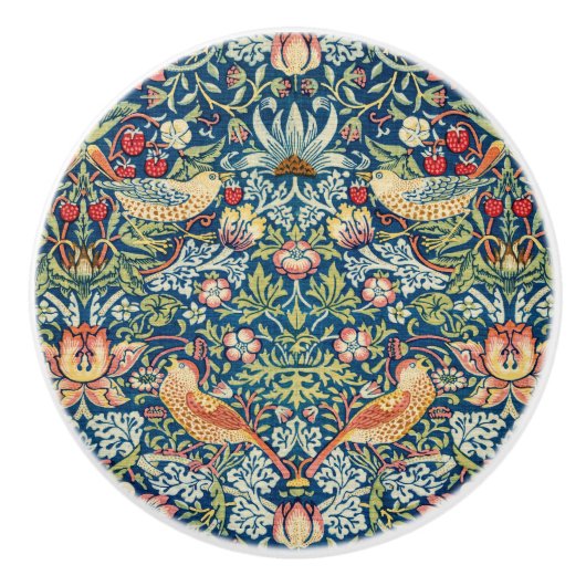 William Morris elegantes Blau Keramikknauf (Vorderseite)