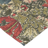 William Morris Elegantes Muster Rotes Grün Großer Tischläufer (Ecke)