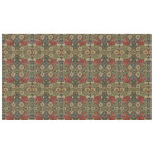 William Morris Elegantes Muster Rotes Grün Tischdecke (Vorderseite (Horizontal))