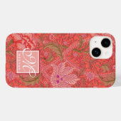 William Morris - Elegantes Muster und Monogramm Case-Mate iPhone Hülle (Rückseite (Horizontal))