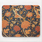 William Morris - Elegantes Orangefarbenes Muster Mousepad (Vorne)
