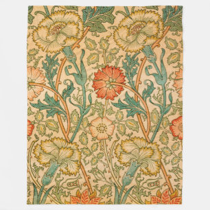 William Morris Elegantes Rosenmuster Fleecedecke