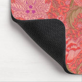 William Morris - Elegantes Rot & Rosa Floral Mousepad (Ecke)