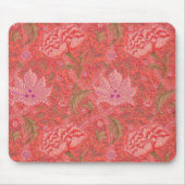 William Morris - Elegantes Rot & Rosa Floral Mousepad (Vorne)