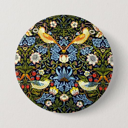 William Morris - Erdbeerdieb, Button (Vorderseite)